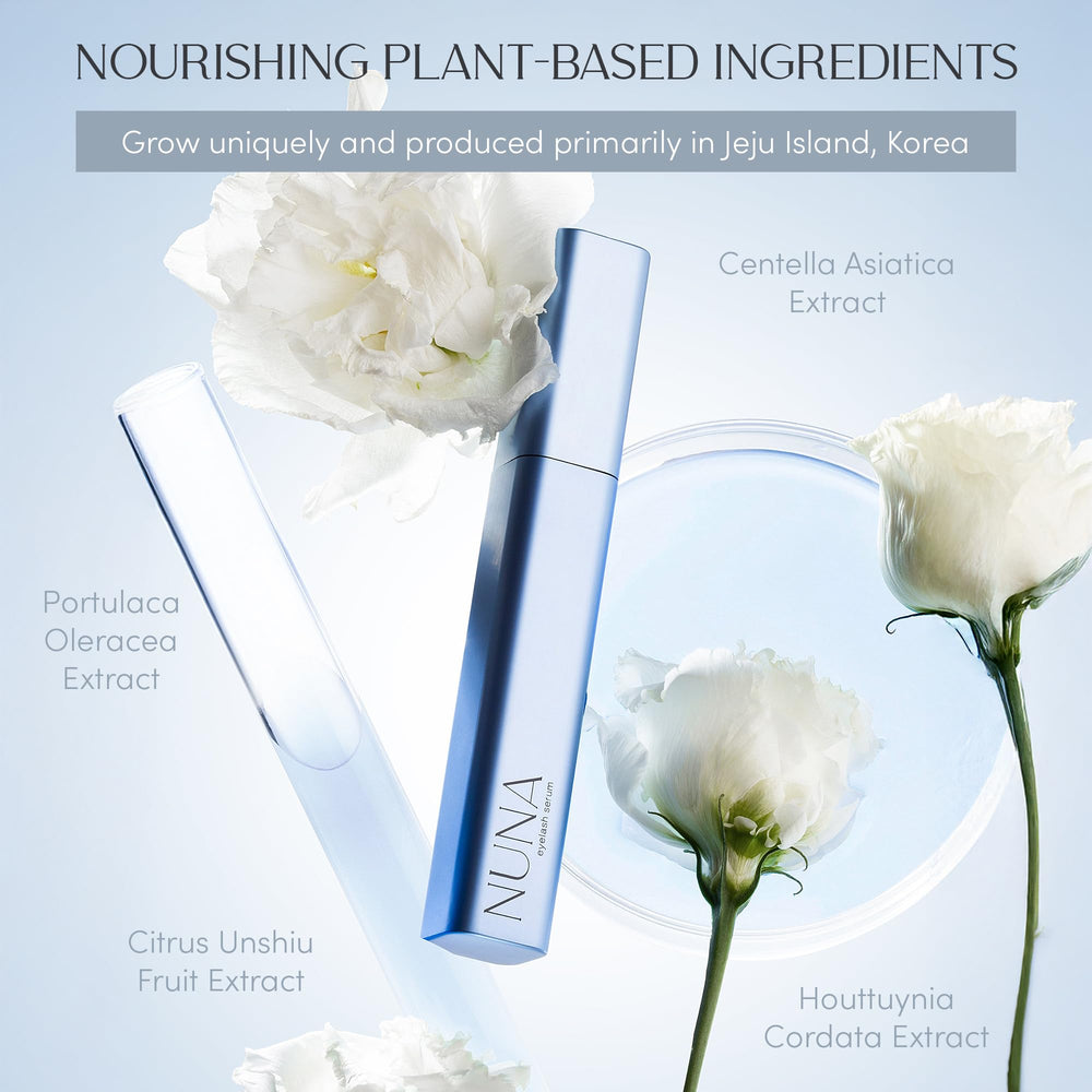 NUNA serum texture close-up highlighting lightweight absorbent formula