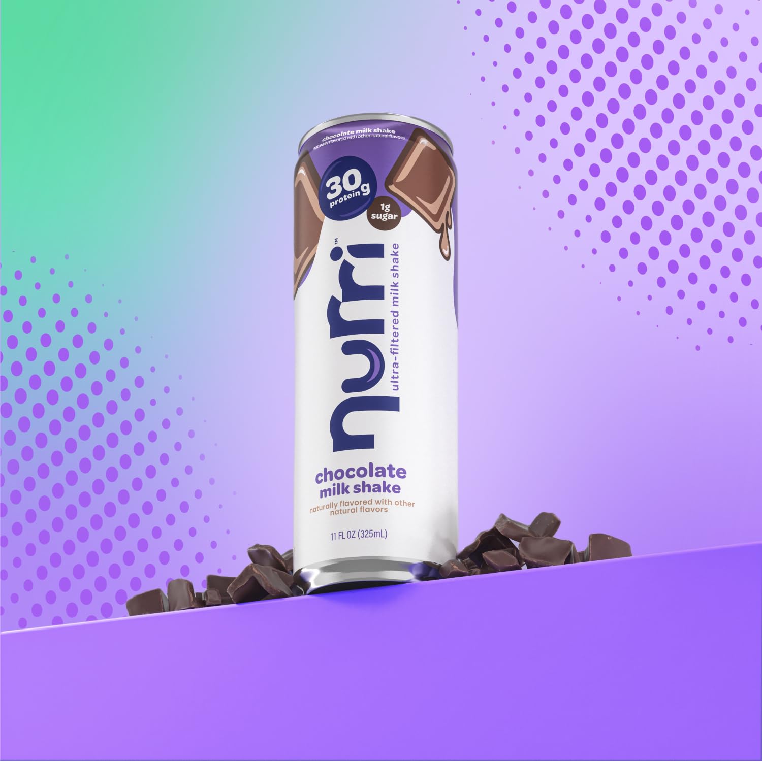 Nurri detalle de etiqueta con vitaminas y minerales información clara