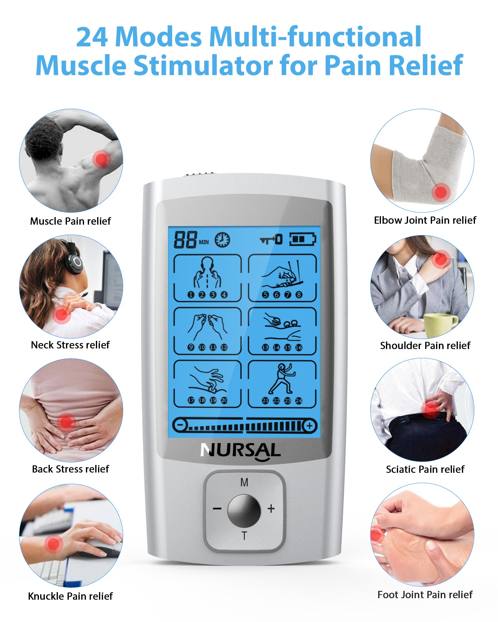 NURSAL primer plano del electrodo mostrando textura adhesiva duradera