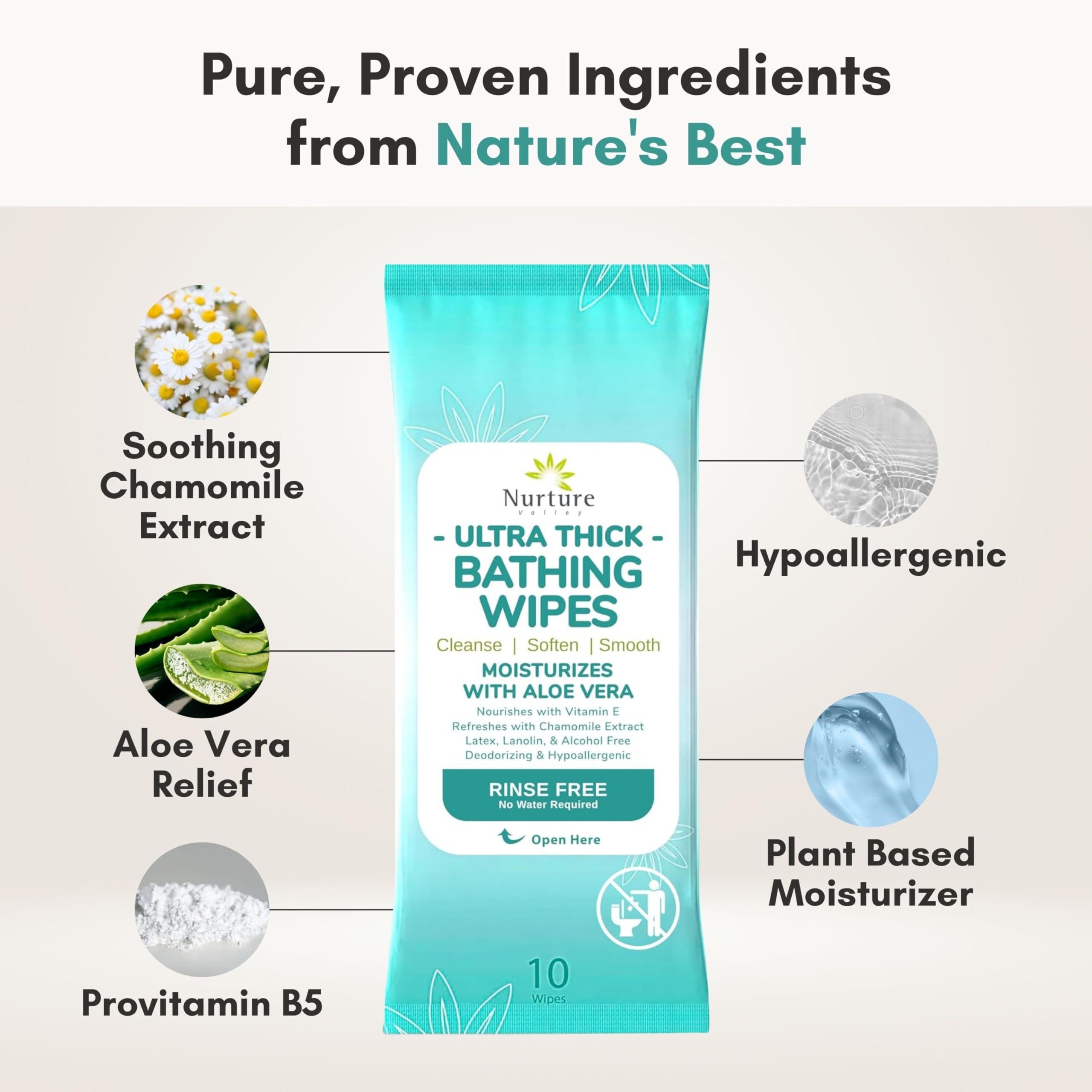 Nurture Valley hoja de aloe cercano, fórmula suave y humectante
