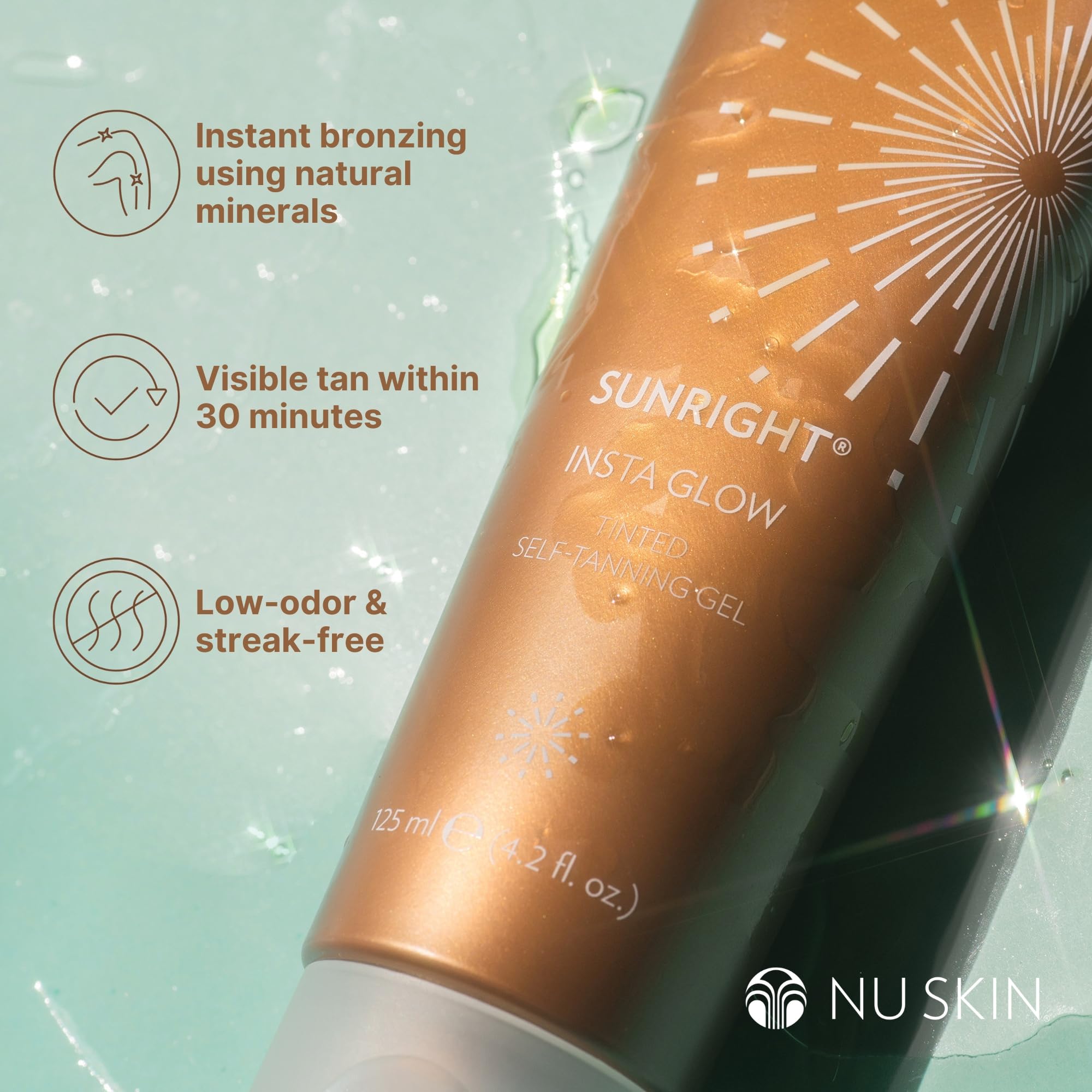 Nu Skin comparación de tamaño 4.2 oz para referencia y portabilidad