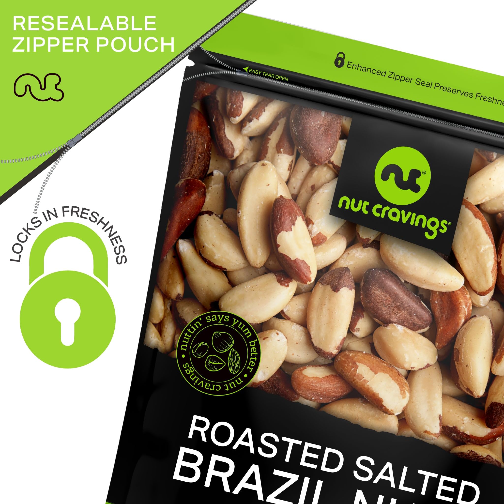 Nut Cravings chopped Brazil nuts in bowl ready for baking with visible texture
