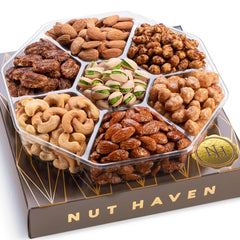 Nut Haven gift box front view showing elegant packaging and ready-to-gift appeal