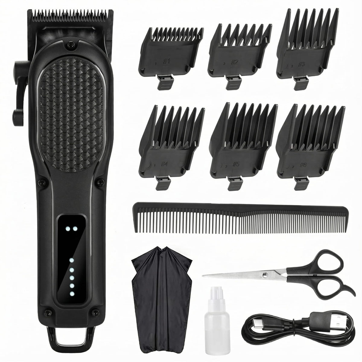 NUTCORE vista frontal del cortapelos, diseño ergonómico y profesional
