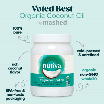 Freshly baked muffins made with Nutiva oil, highlighting moist texture and dairy-free baking
