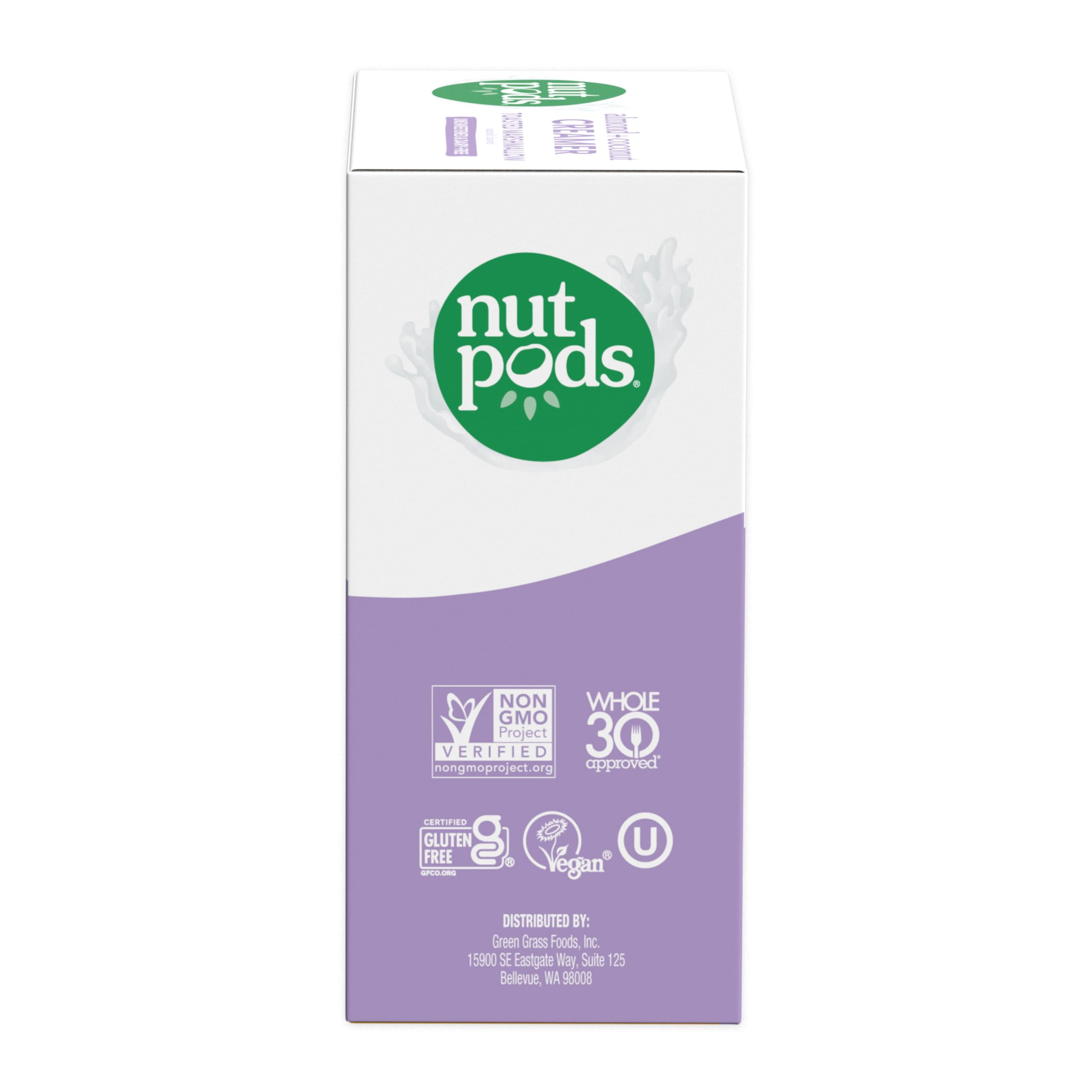 nutpods comparación de tamaño del envase para almacenamiento fácil