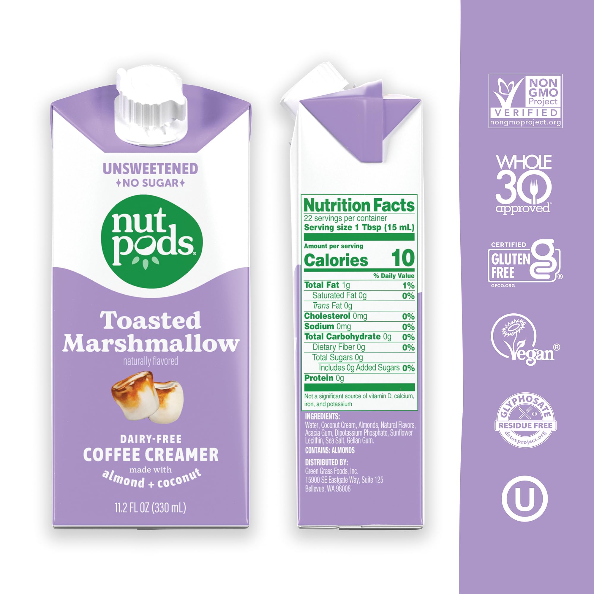 nutpods primer plano de la textura cremosa que mejora el café