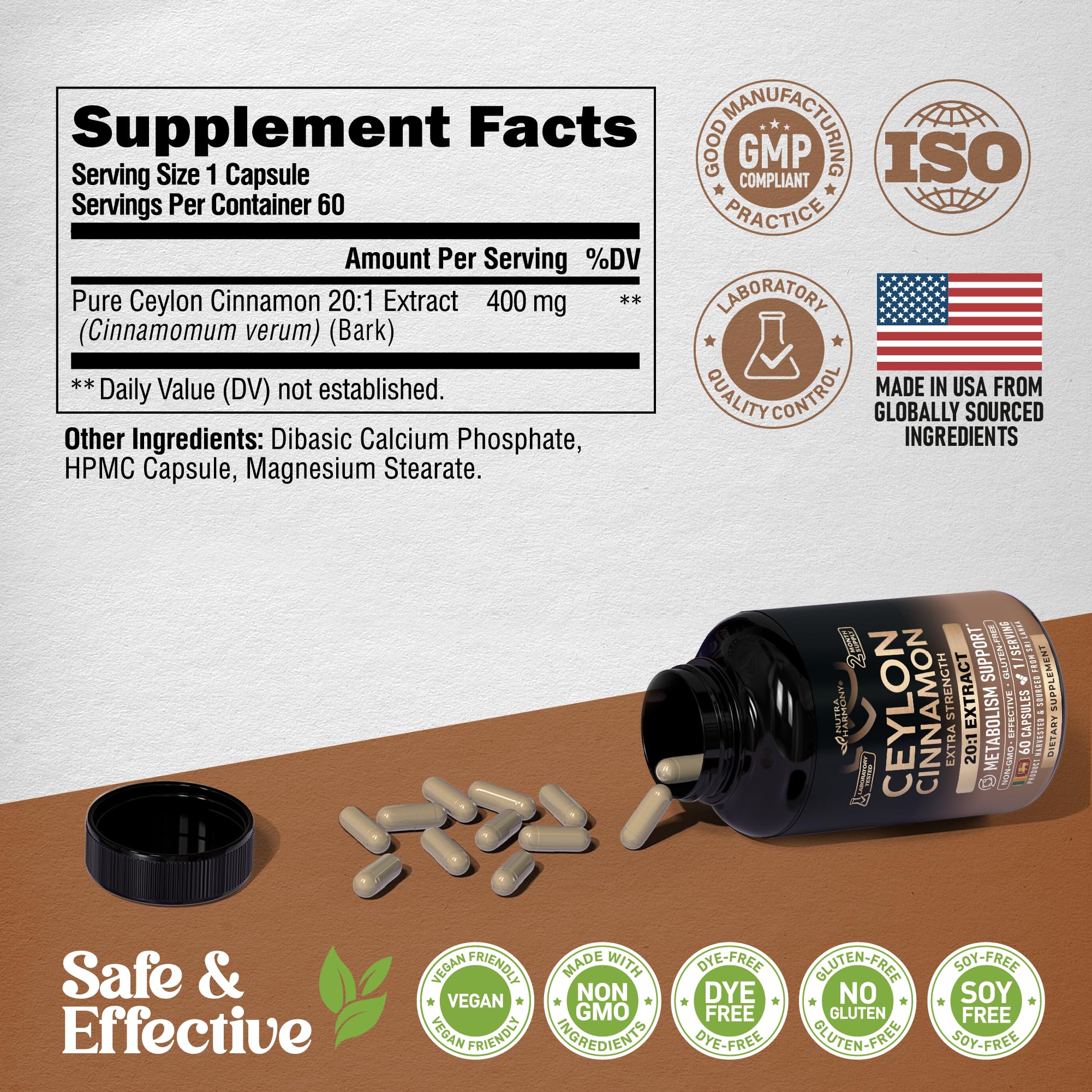 NUTRAHARMONY canela de Sri Lanka en bolsa, origen premium verificado