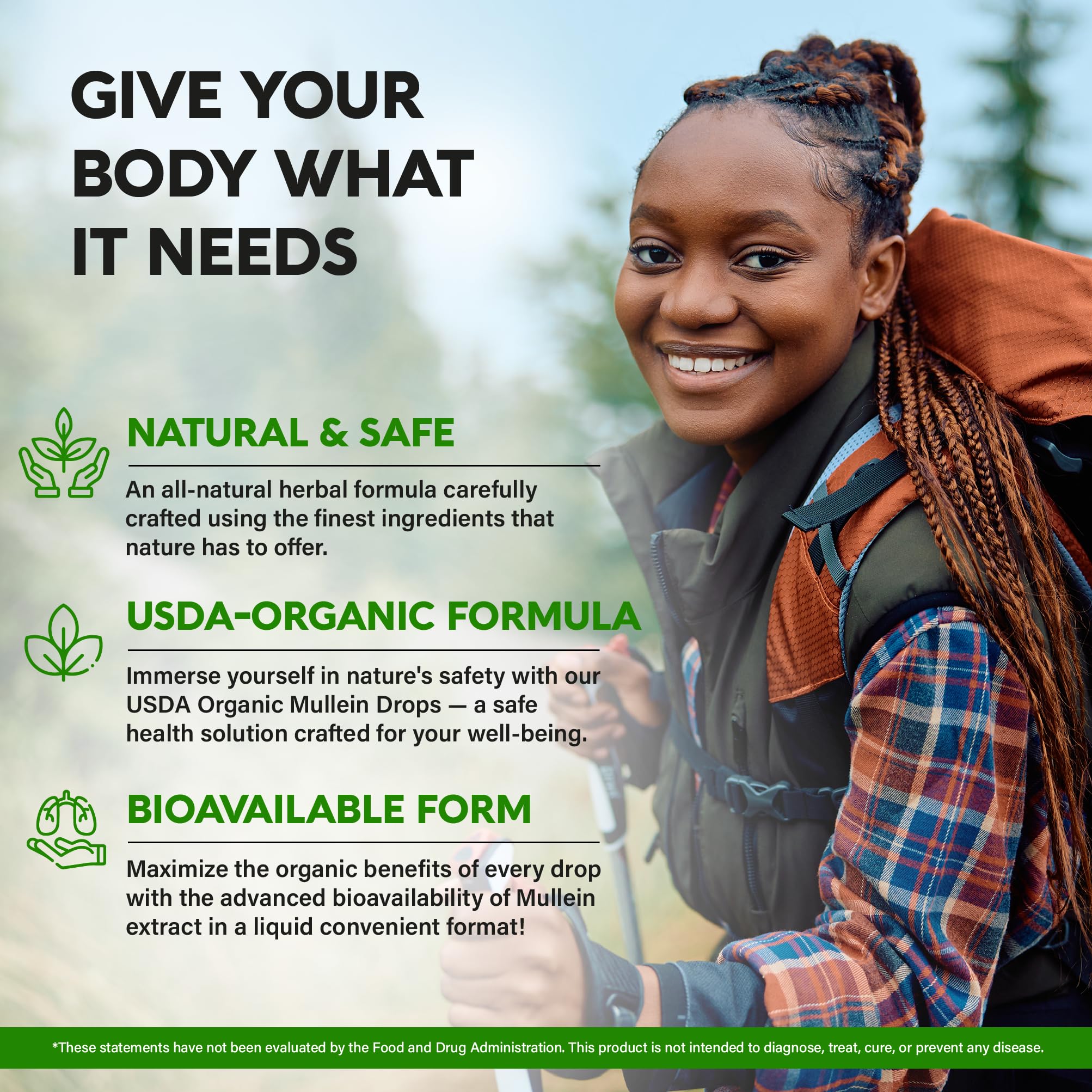 NUTRAHARMONY etiqueta USDA Organic visible, garantía de ingredientes orgánicos