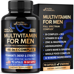NUTRAHARMONY frasco delantero mostrando formato y etiquetas, confianza de calidad