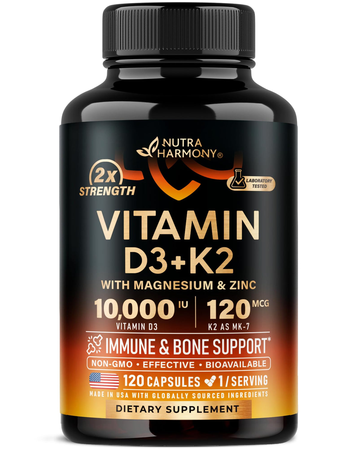 NUTRAHARMONY envase frontal mostrando dosis alta y cantidad