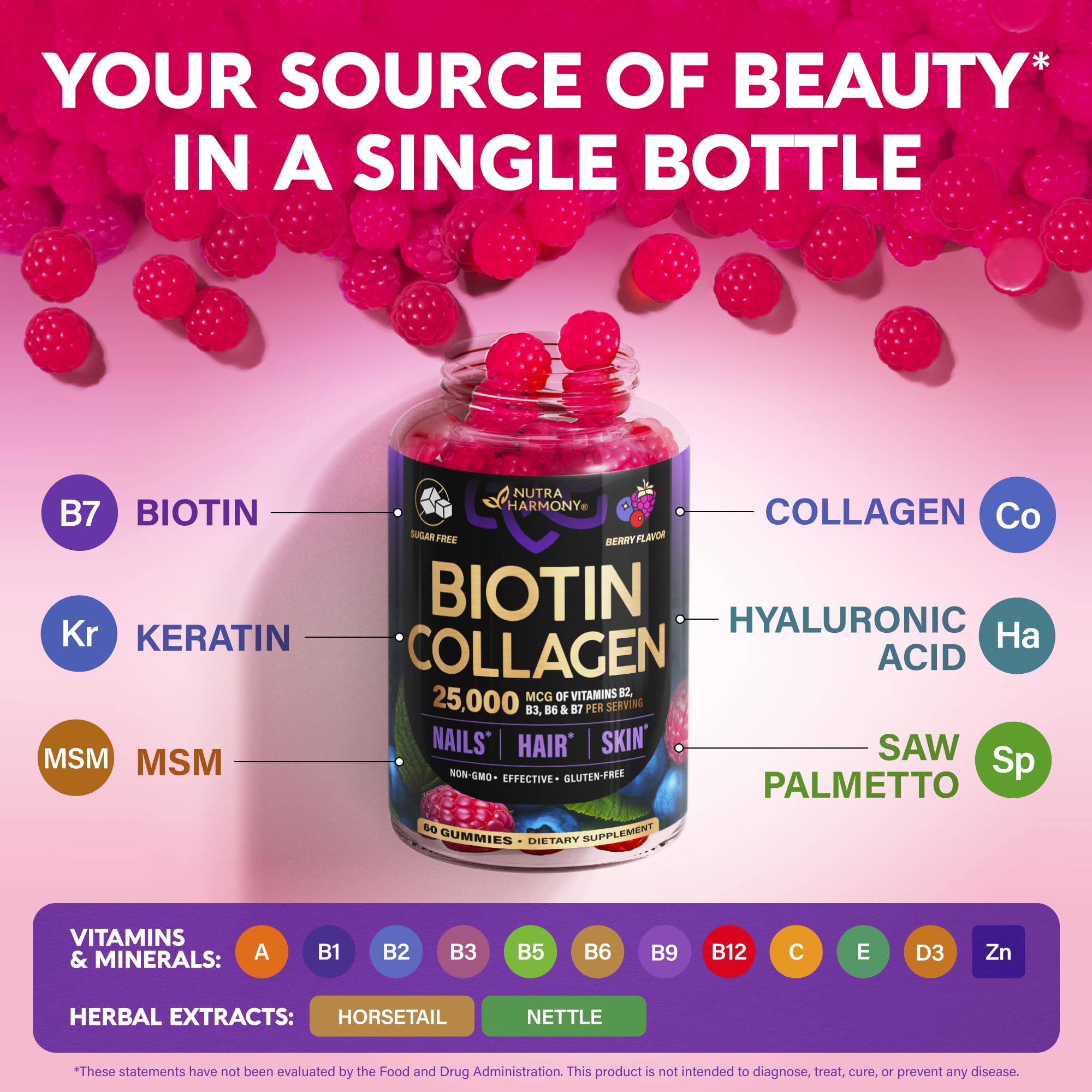 NUTRAHARMONY detalle de textura de gomita para apreciar suavidad