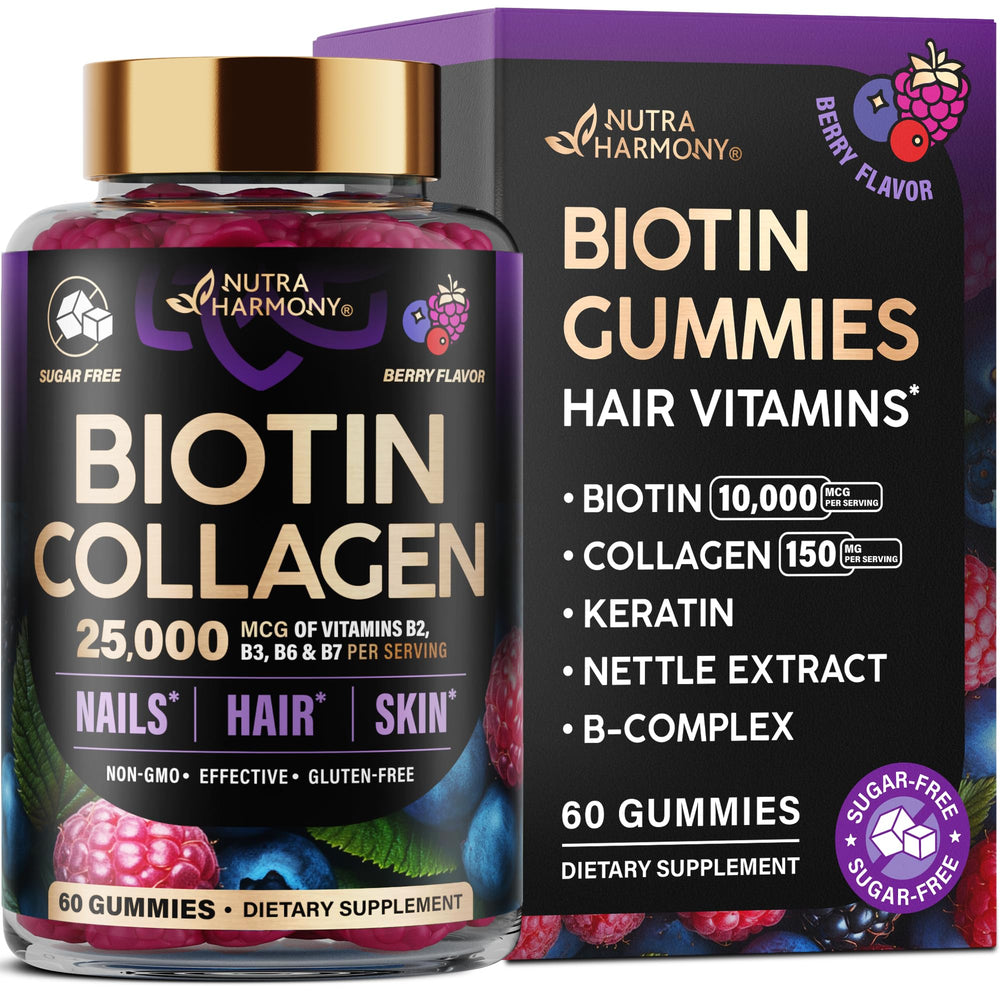 NUTRAHARMONY envase frontal de gomitas berry mostrando diseño y cantidad