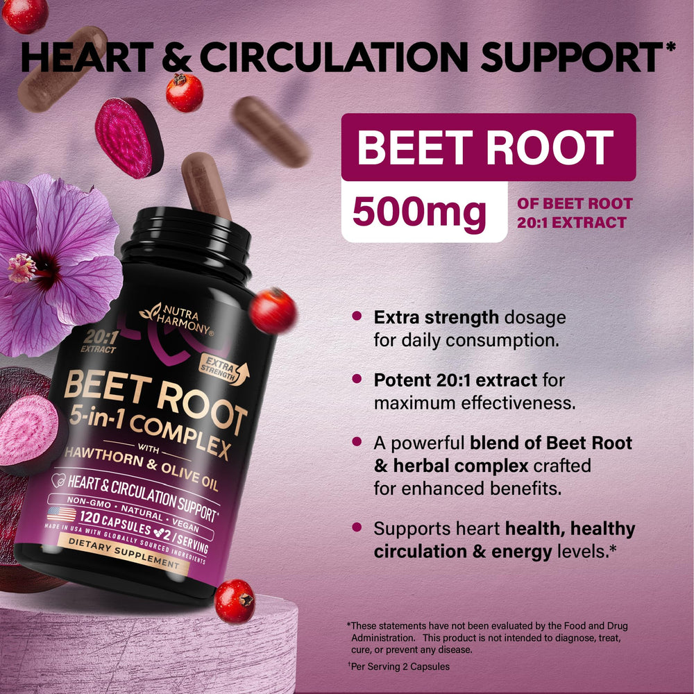 NUTRAHARMONY ingredientes naturales remolacha y hibisco para bienestar