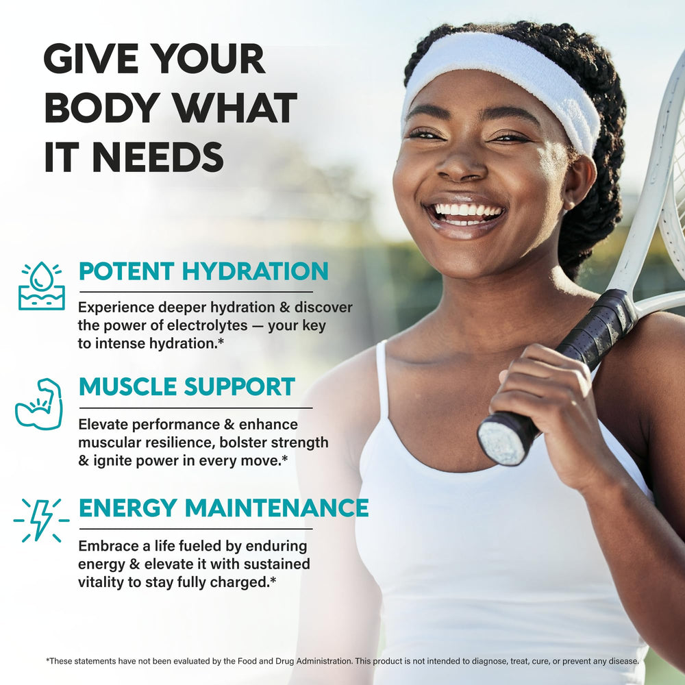 NUTRAHARMONY tableta efervescente disolviéndose en agua para hidratación rápida