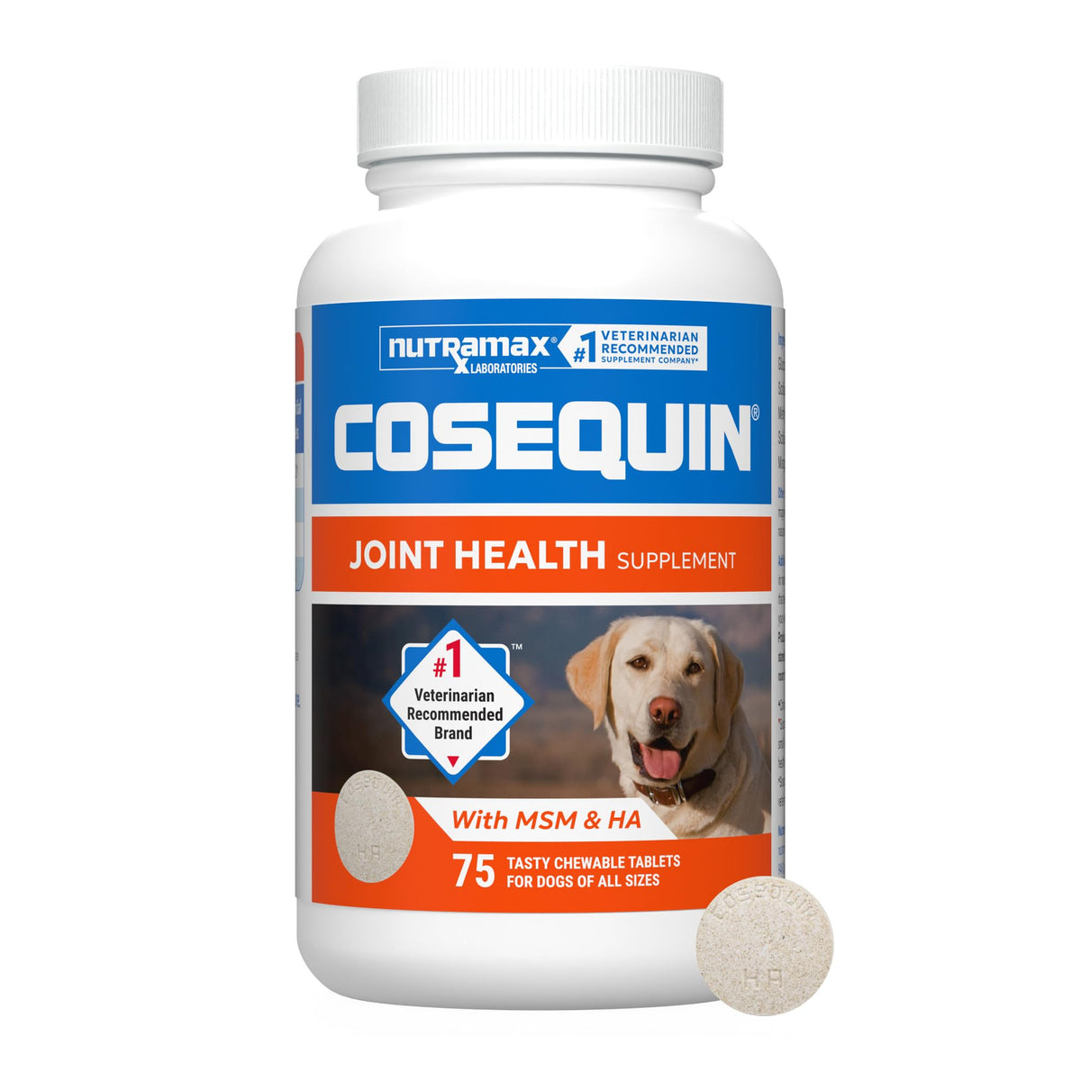 Nutramax Cosequin paquete frontal mostrando etiqueta clara y beneficios