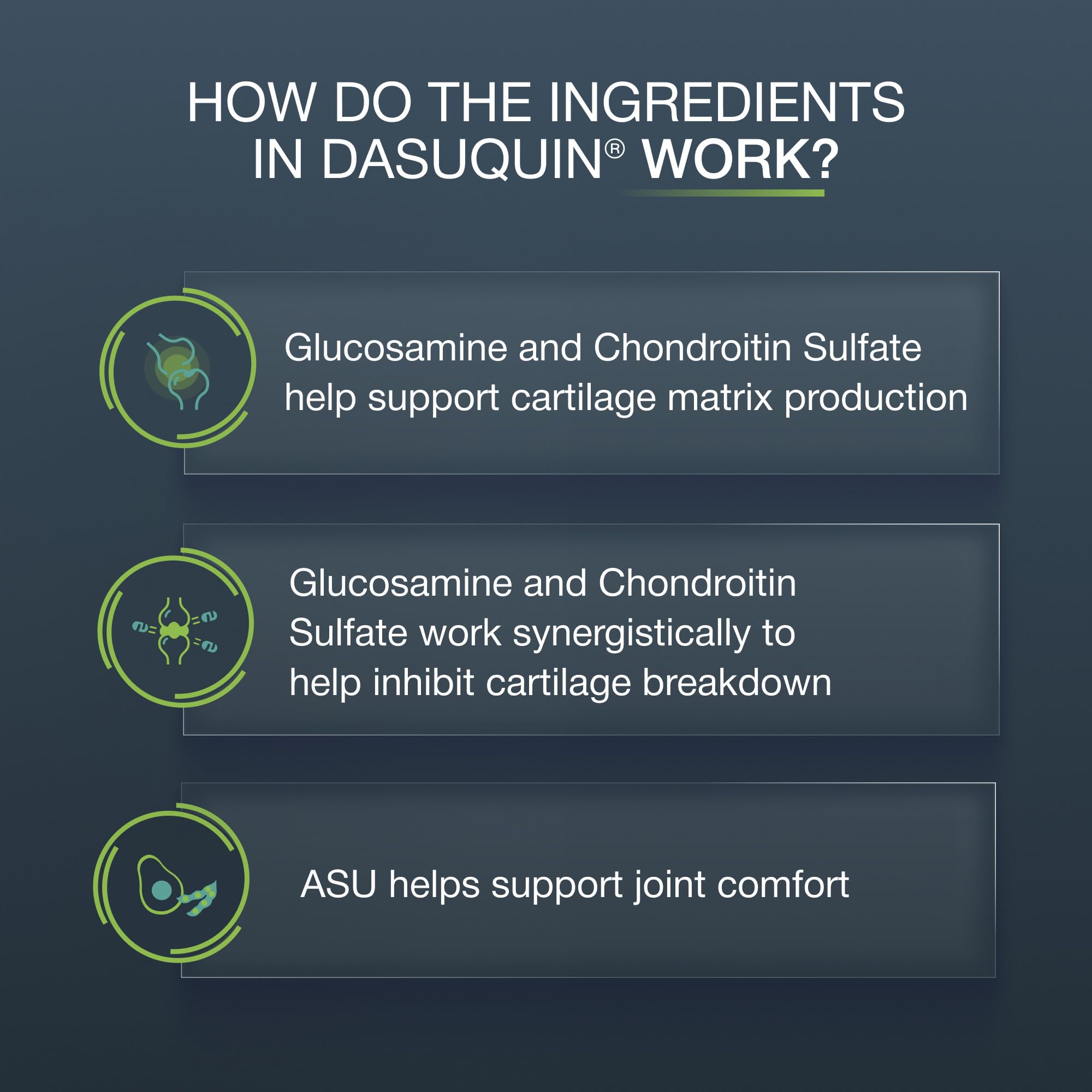 Botella abierta Nutramax Dasuquin con masticables visibles y accesibles