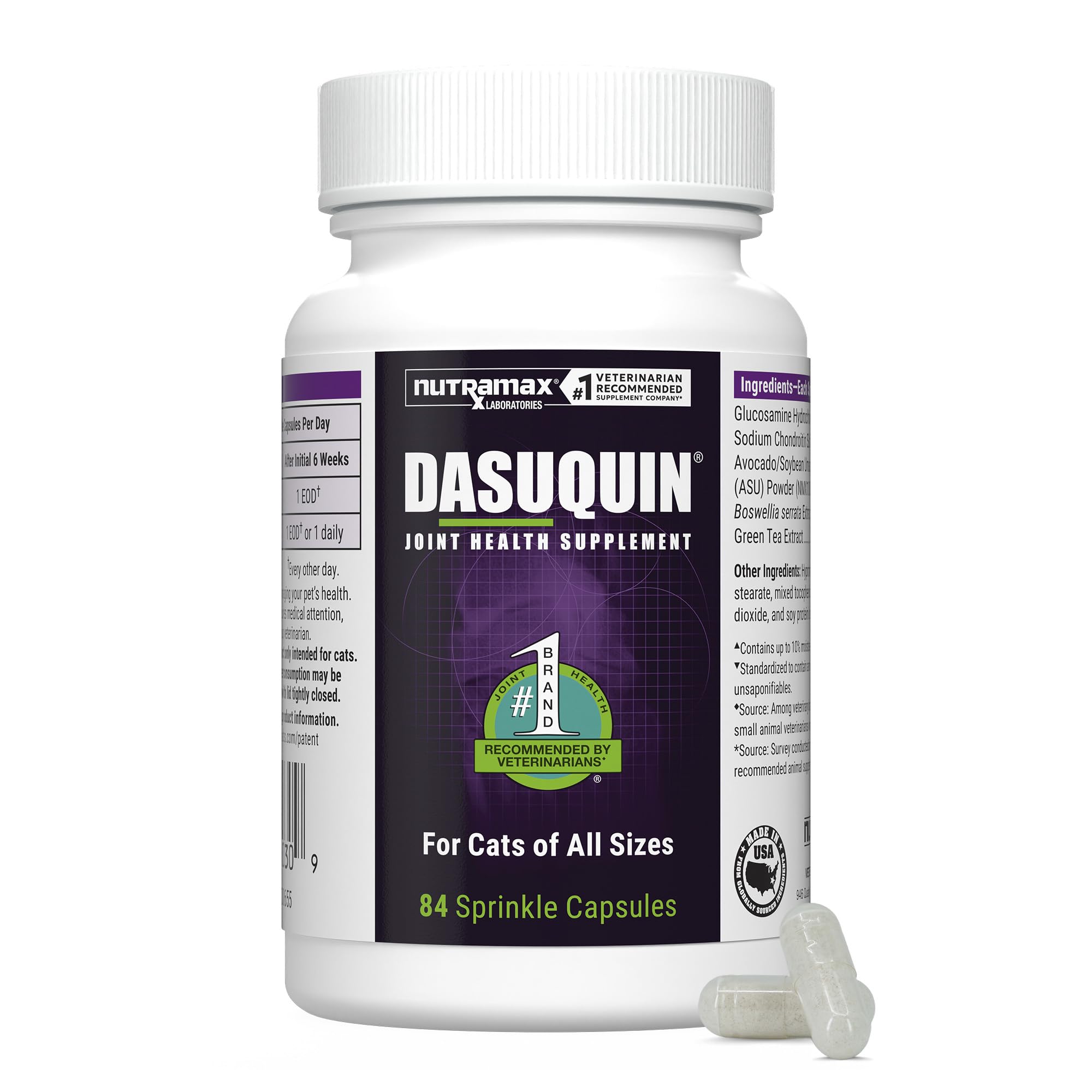 Nutramax Dasuquin front packaging showing product and benefits