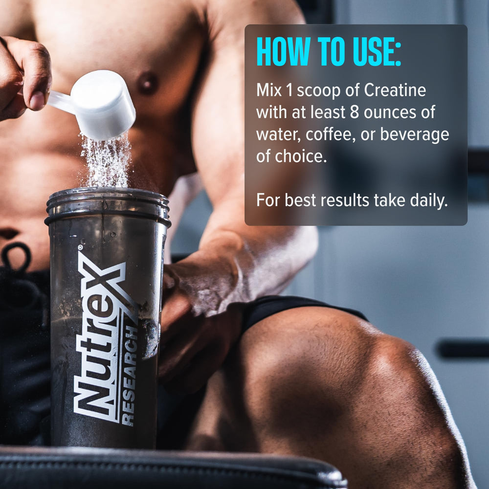 Nutrex Research comparación de tamaño del bote para visualizar cantidad y duración