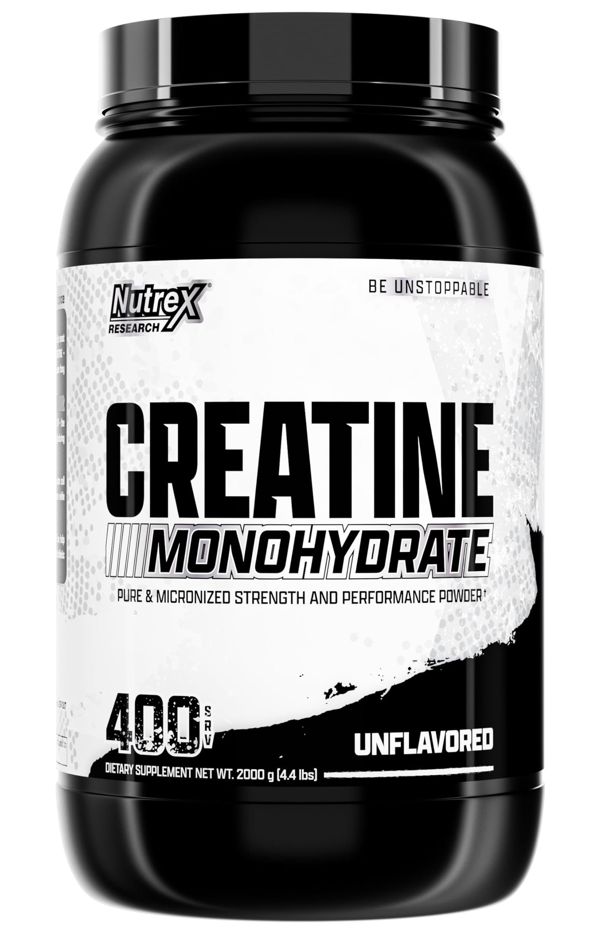 Nutrex Research envase frontal de creatina micronizada muestra diseño y servicio