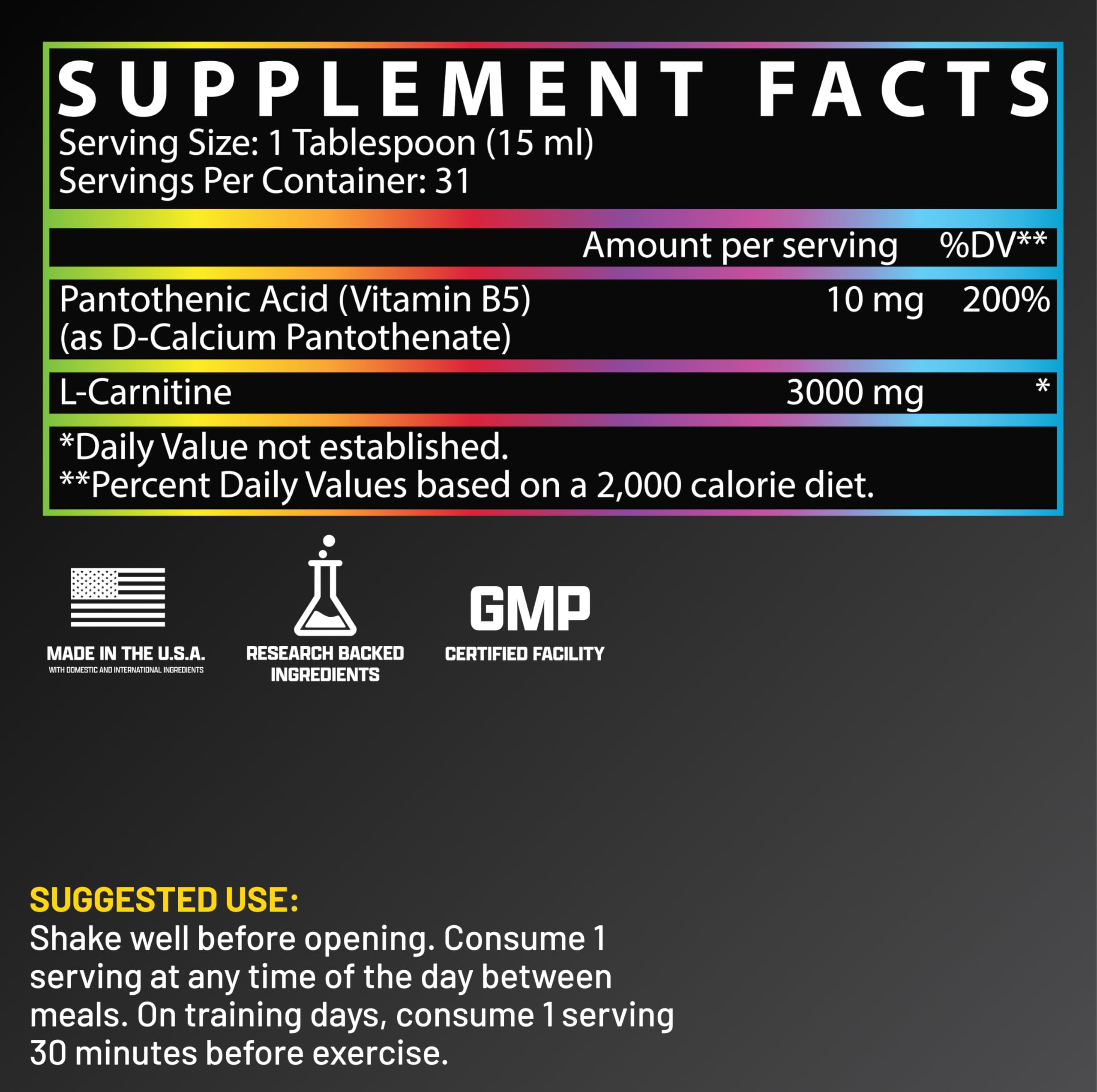 Nutrex Research vaso con la L-carnitina mezclada, sabor agradable y sin grumos