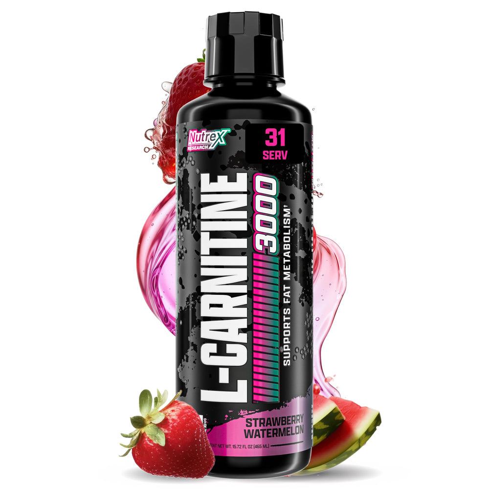Nutrex Research botella frontal mostrando 31 servidas y sabor fresa sandía