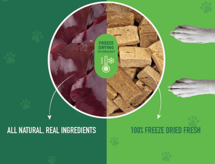 Nutri Bites textura crujiente del hígado liofilizado, gran sabor concentrado