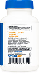 Nutricost etiqueta nutricional mostrando dosis y pureza certificada