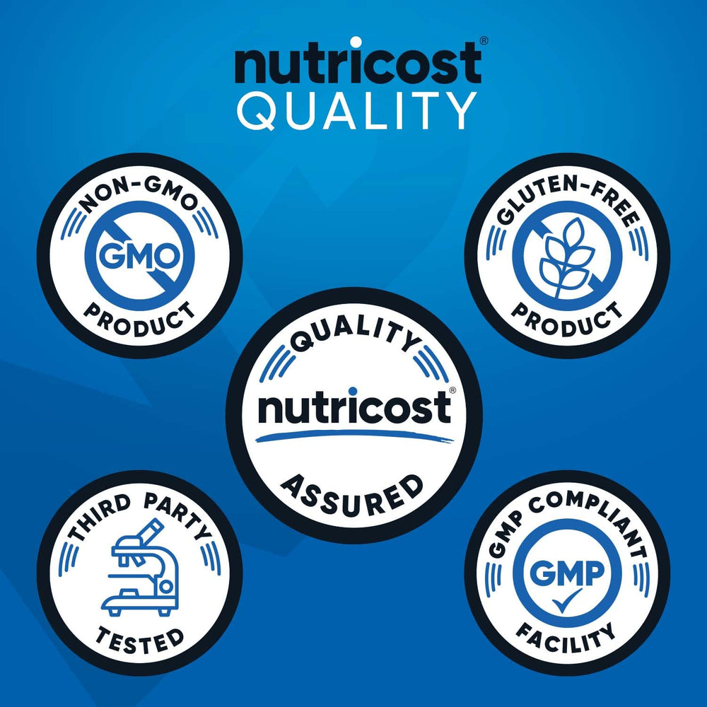 Nutricost cápsulas en mano para comparar tamaño y conveniencia diaria