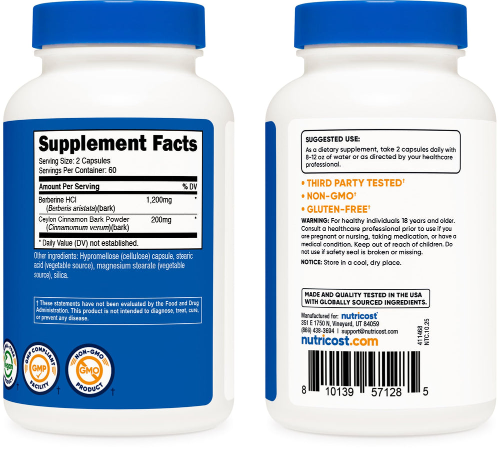 Nutricost cápsula en mano para comparar tamaño y comodidad de uso