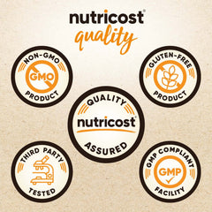 Nutricost cápsula en mano mostrando escala y facilidad de ingestión