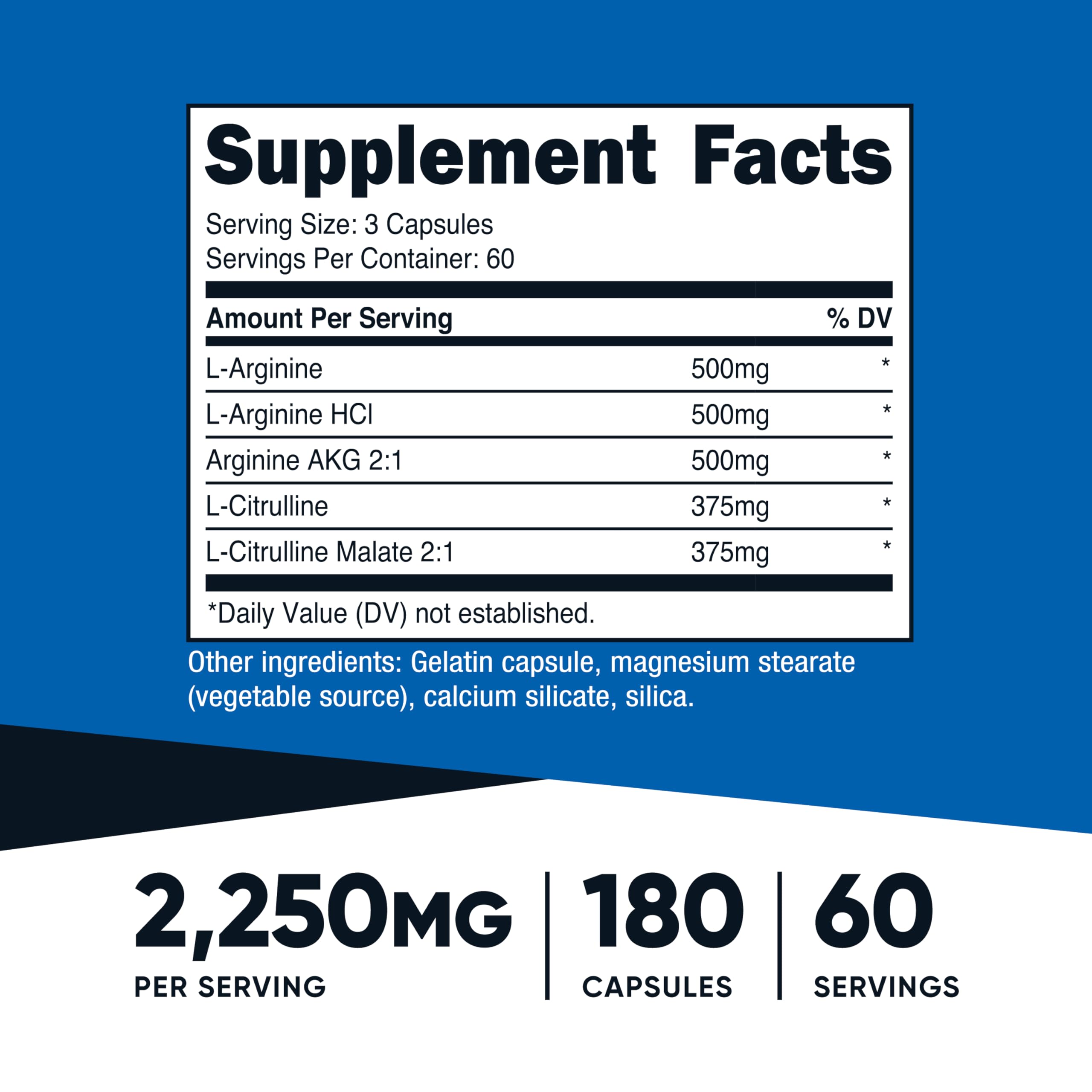 Nutricost primer plano de cápsulas indicando tamaño y fácil deglución