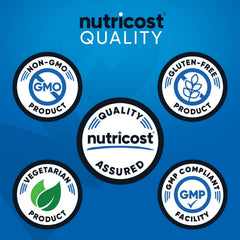 Nutricost scoop in powder showing included scoop for accurate servings and convenience
