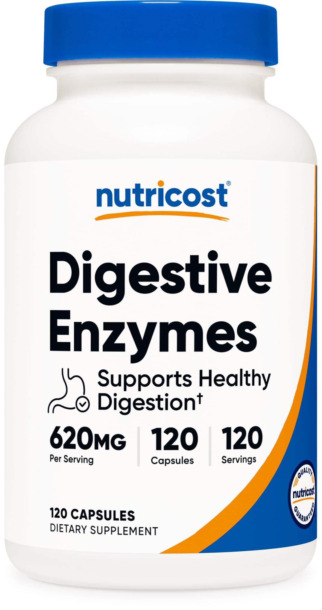 Nutricost frasco delantero mostrando etiqueta y cantidad 120 cápsulas