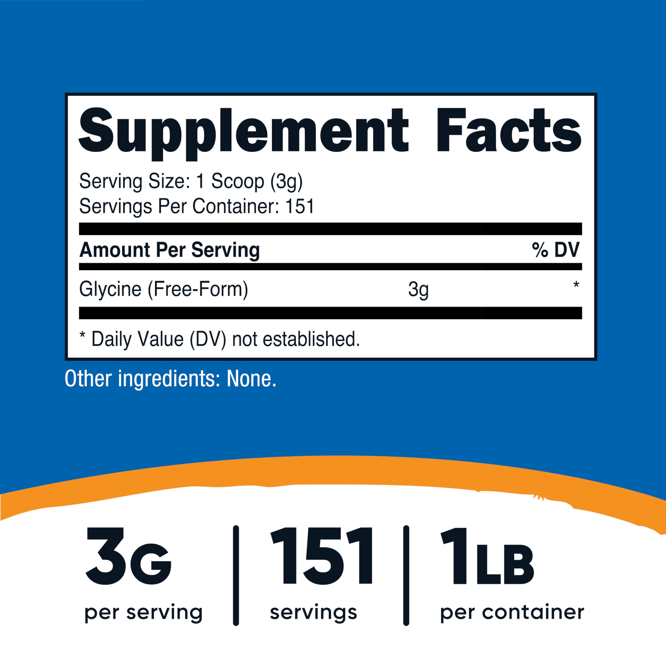 Nutricost cuchara medidora con 3 g de glicina lista para usar