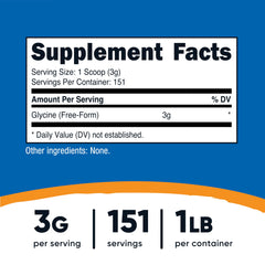 Nutricost cuchara medidora con 3 g de glicina lista para usar