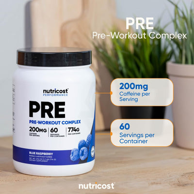 Nutricost jar in a lifestyle setting conveying quality manufacturing and trust