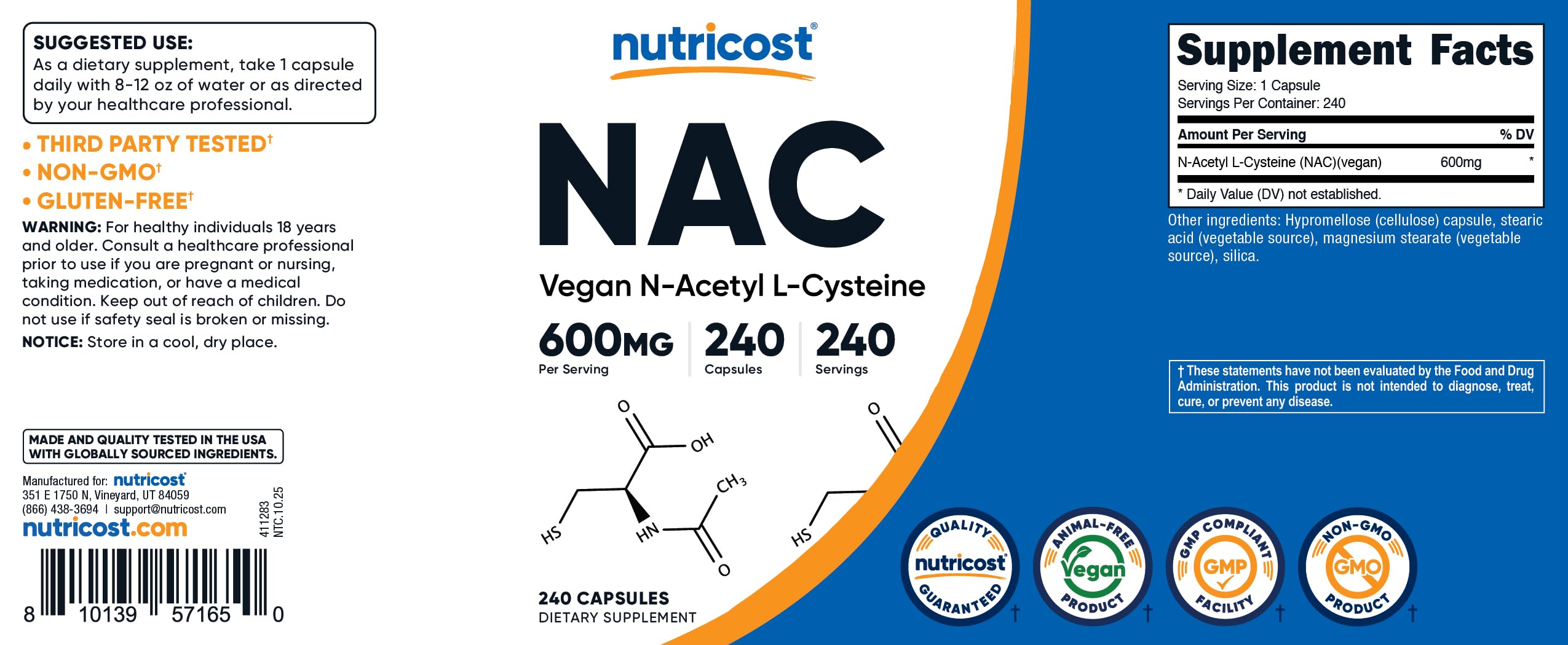Nutricost bottle on a kitchen counter illustrating daily supplement routine