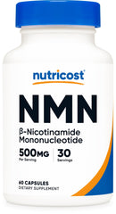 Nutricost frasco frente mostrando 60 cápsulas y ventaja de dosis clara