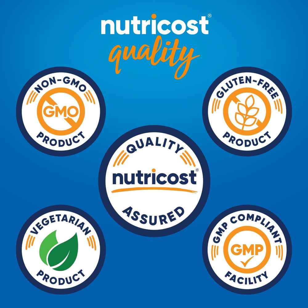 Etiqueta Nutricost con datos de estandarización y ingredientes, confianza