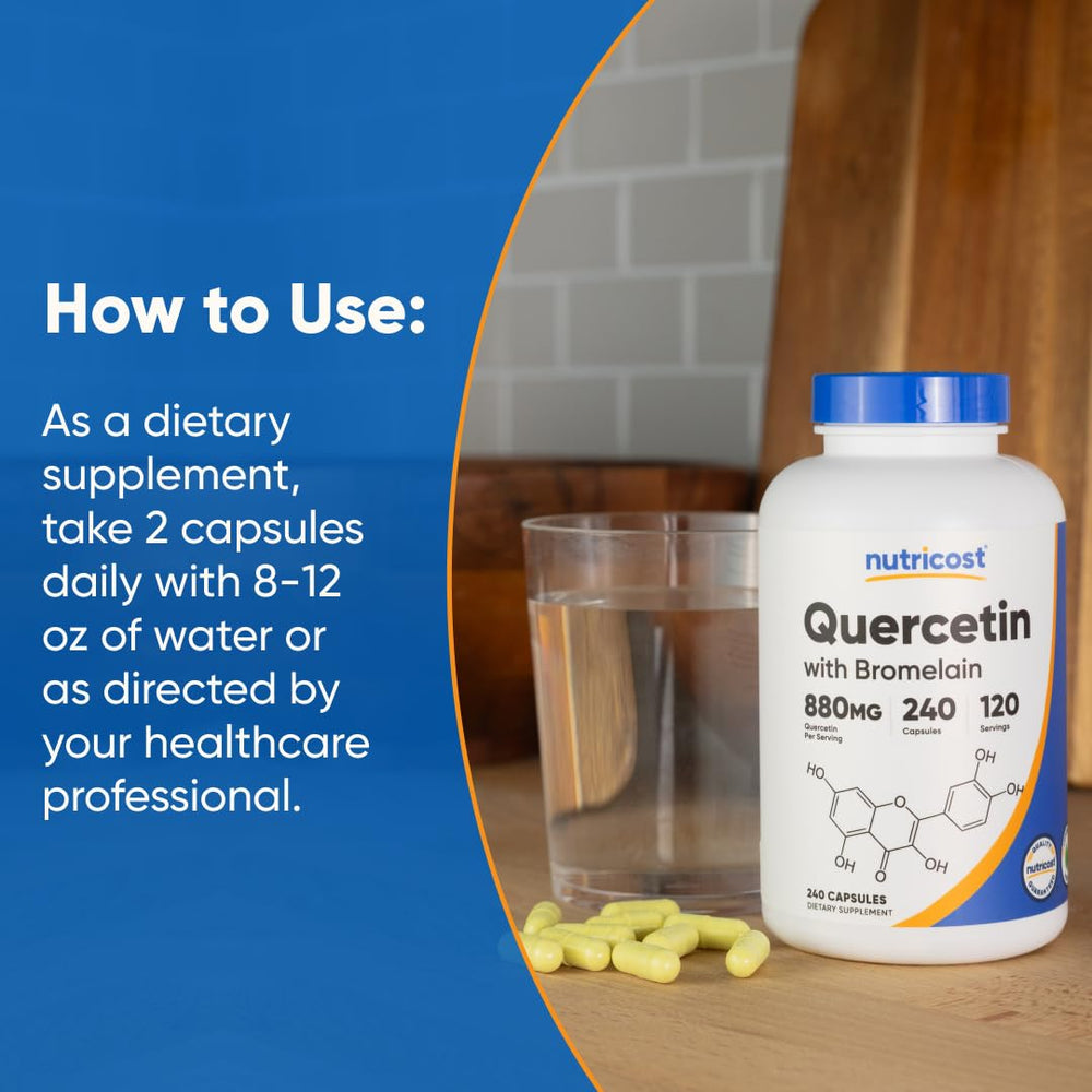 Nutricost spread of 240 capsules displaying full supply and serving count