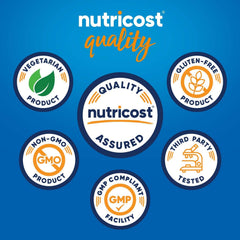 Nutricost open bottle with capsules spilling, showing convenient daily supply