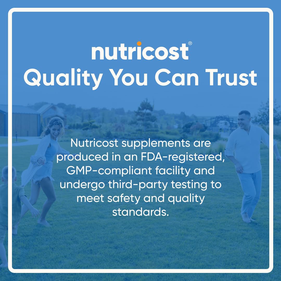 Nutricost GMP and third-party testing seals to emphasize manufacturing quality