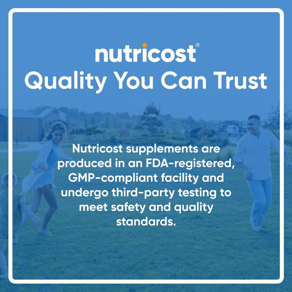 Nutricost sello GMP en primer plano destacando control de calidad