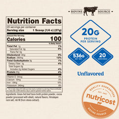 Nutricost primer plano del polvo con textura fina y soluble