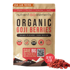 Nutrient Elements front pouch showing 2 lb resealable bag and organic badge for convenience