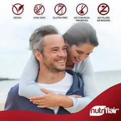 NutriFlair cápsulas desplegadas mostrando textura vegetal