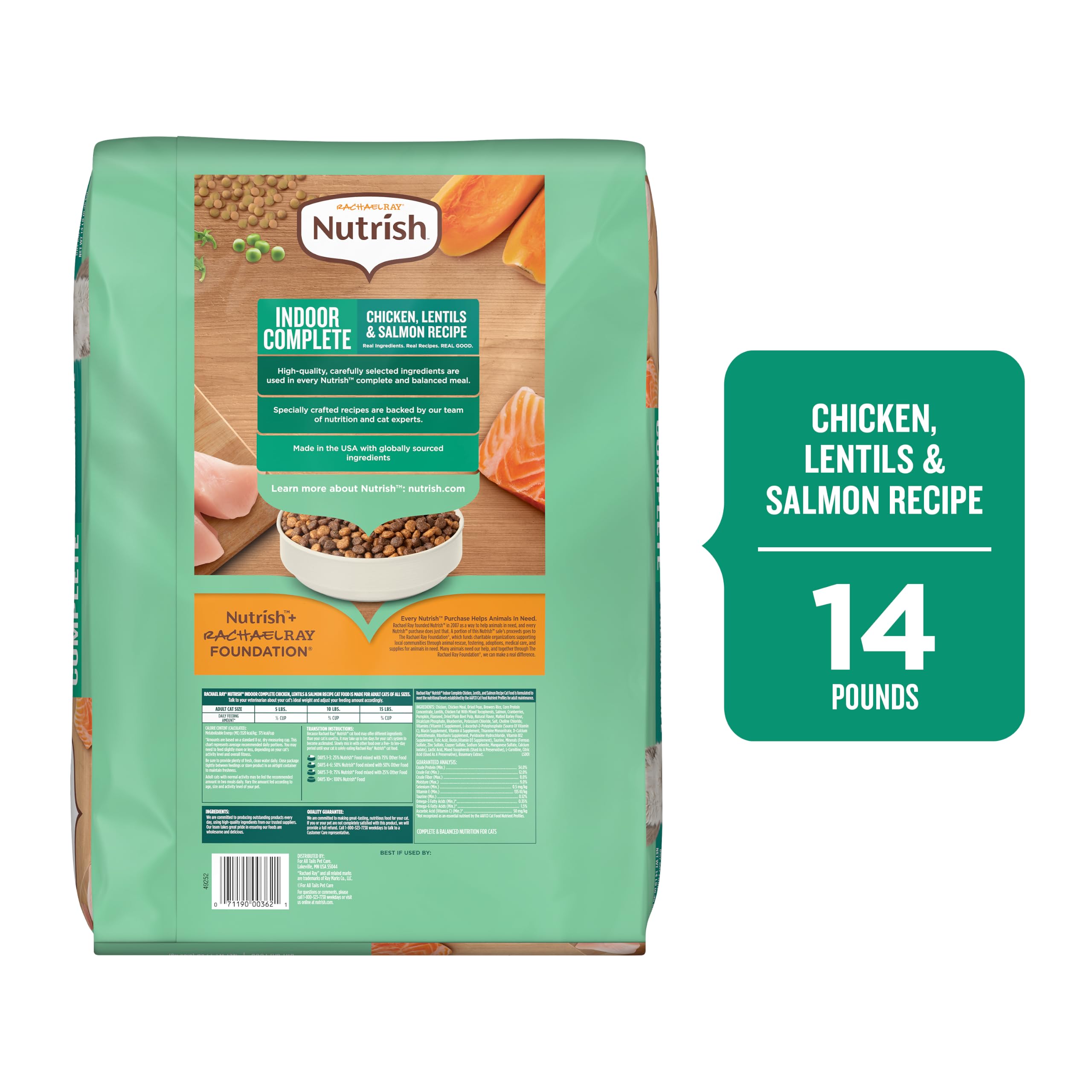 Nutrish croquetas en primer plano, nutrición balanceada visible