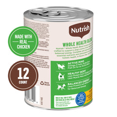 Nutrish lata abierta con verduras visibles que aportan fibra natural