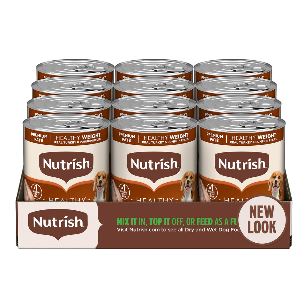 Nutrish lata frontal con diseño claro y beneficio control de peso